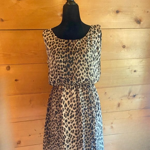 Candy Couture Leopard High Low dress - S - Picture 1 of 7